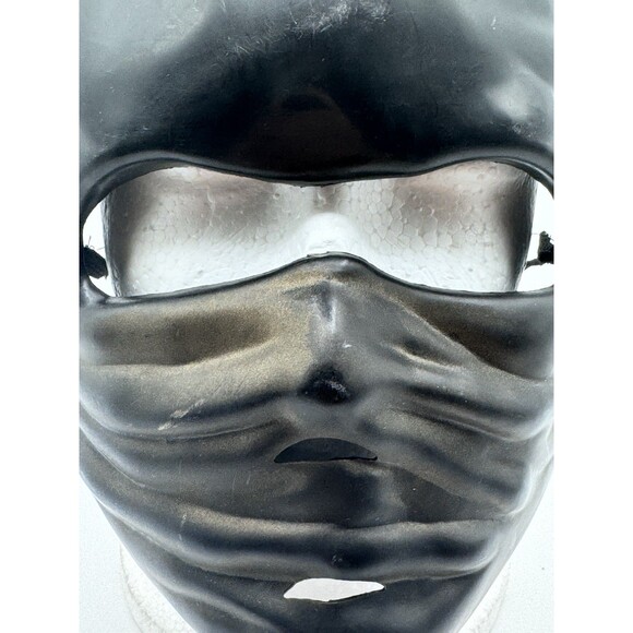 Halloween Costume Ninja Black Face Mask Rubie Hard Plastic Teen Adult - Picture 6 of 7